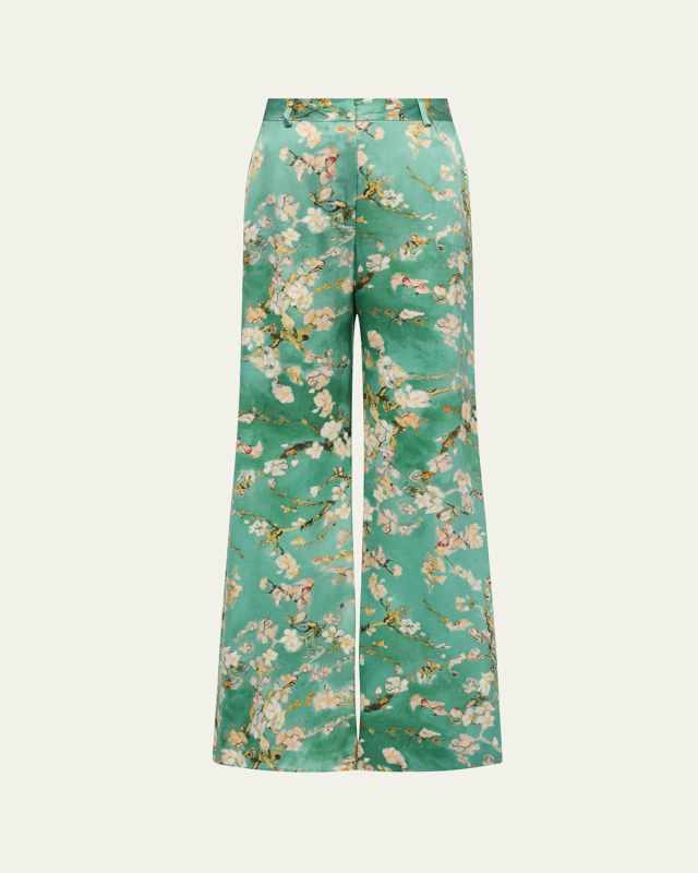 Cherry Blossom Pilar Wide-Leg Pants